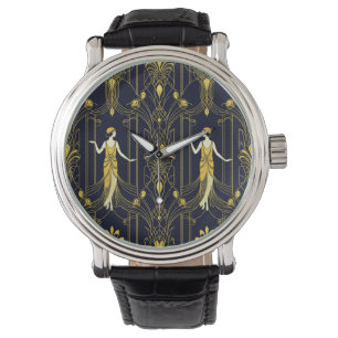 Montre Motif décoratif Gabsy or et noir