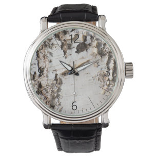 Montre Motif d'écorce de bouleau