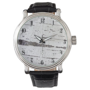 Montre Motif d'écorce de bouleau