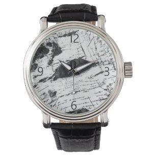 Montre Motif d'écorce de bouleau