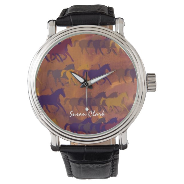 Montre motif des chevaux de ferme (devant)