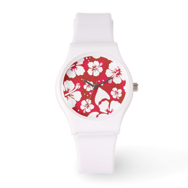 Montre Motif des fleurs d'Hibiscus (Recto)