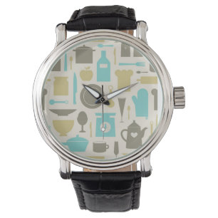 Montre Motif Des Outils De Cuisine