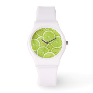 Montre Motif des tranches vertes de chaux