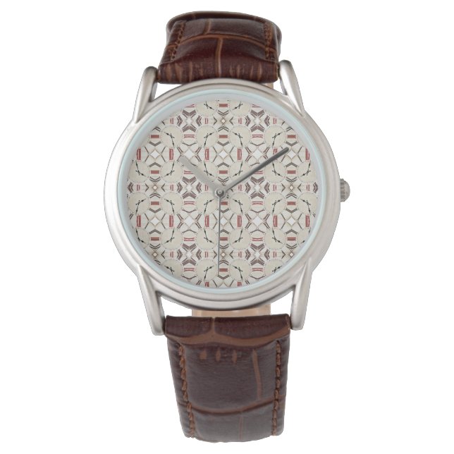 Montre Motif d'horloge abstrait rétro (devant)