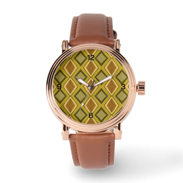 Montre Motif diamant Art Déco MCM (Recto)