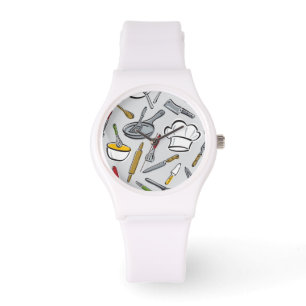 Montre Motif d'outils de cuisine