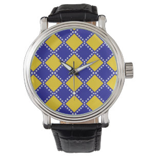 Montre Motif du drapeau de Bosnie