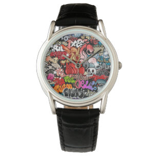 Montre Motif dynamique urbain d'art de graffiti d'art de
