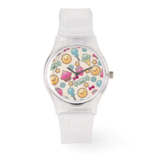 Montre Motif enfant Kawaii avec des gribouillis mignons