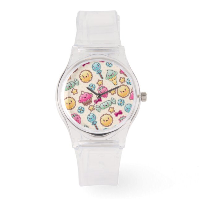 Montre Motif enfant Kawaii avec des gribouillis mignons (Recto)