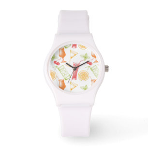 Montre Motif esquissé de cocktail