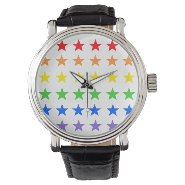 Montre Motif étoilé coloré moderne (devant)