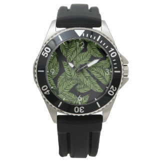 Montre Motif Feuille tropical