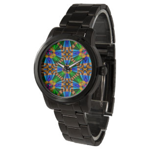 Montre Motif Fleurs Abstraites uniques