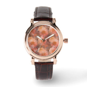 Montre Motif floral de marguerite à l'aquarelle rustique