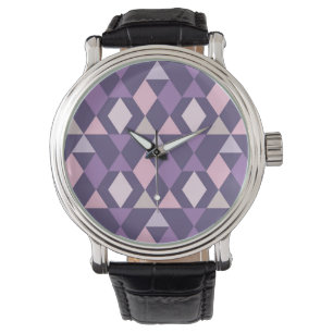 Montre Motif géométrique arabe pourpre