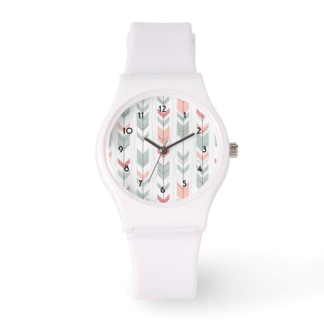 Montre Motif géométrique de style rétro (Recto)