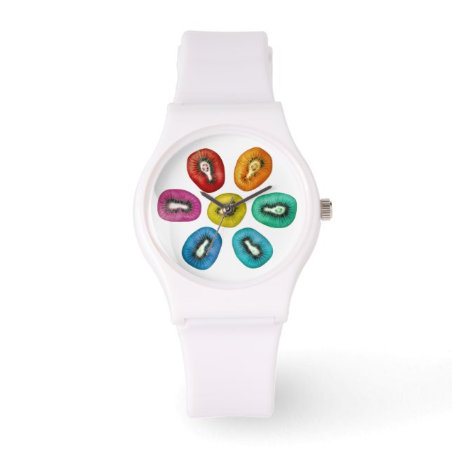 Montre Motif Kiwi Multicolore (Recto)