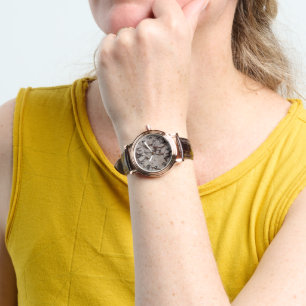 Montre Motif Marbre blanc en pierre