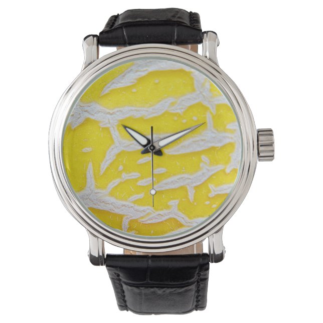 Montre Motif melon jaune (devant)