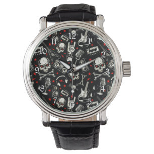 Montre Motif métallique lourd rétro