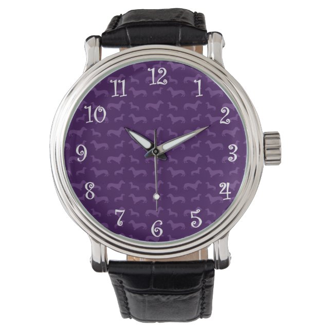 Montre Motif mignon violet (devant)