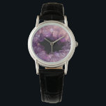 Montre Motif minéral moderne élégant chic mauve améthyste<br><div class="desc">Montre avec motif moderne chic améthyste minéral gemstone. Design élégant et élégant.</div>