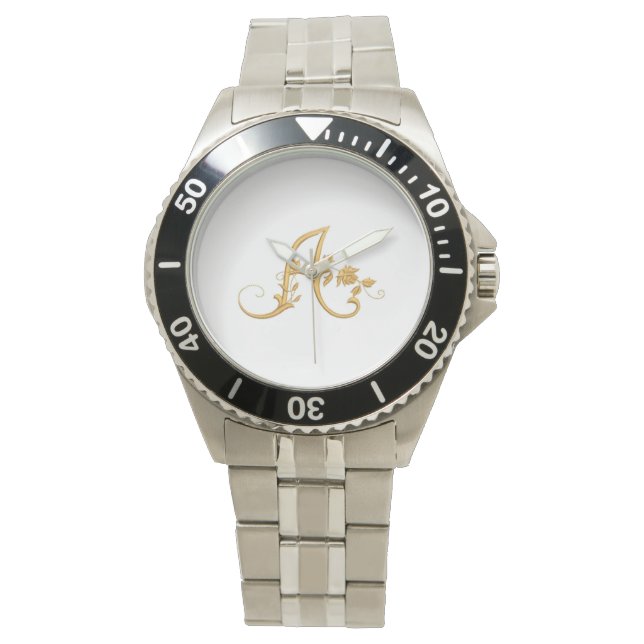 Montre Motif Monogramme personnalisé - (devant)