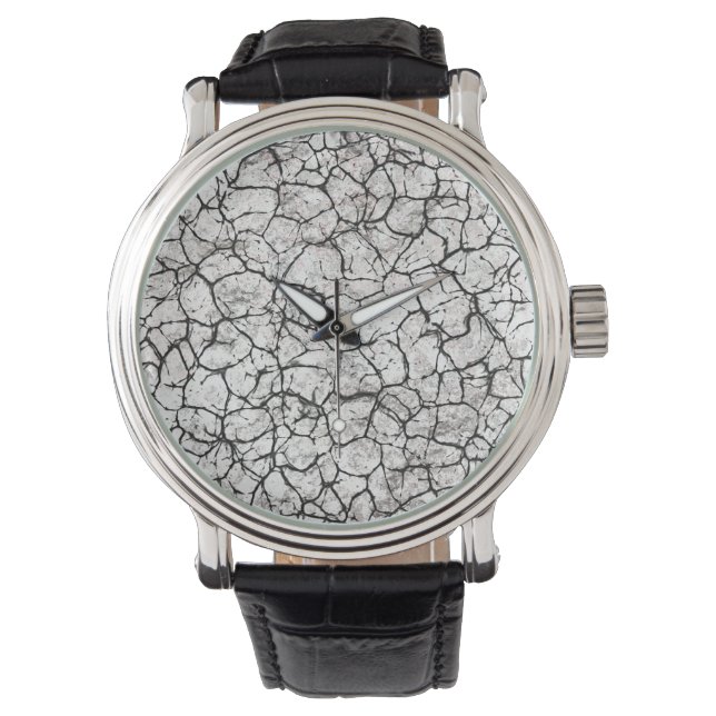 Montre Motif numérique marbre fissuré (devant)