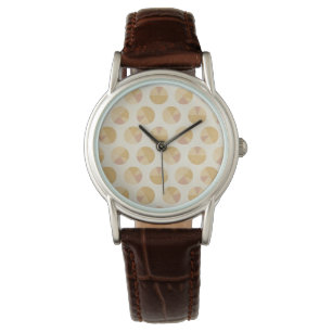 Montre Motif orange de cercle d'étape de Geo de