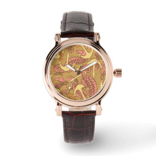 Montre Motif peu précis d'hippocampe et d'Ancre