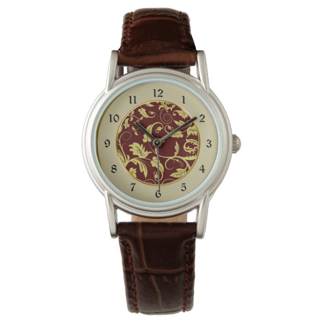 Montre Motif Red Gold Brocade (devant)