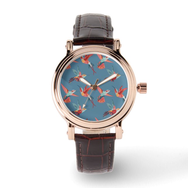 Montre Motif Retro Hummingbird (Recto)