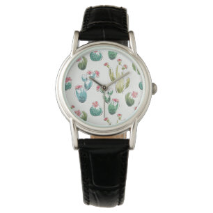 Montre Motif rose d'étape   de fleur de désert