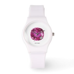 Montre Motif rose Gemstone