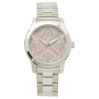 Montre Motif rose Gold Mozaik avec Pearl Design Art,