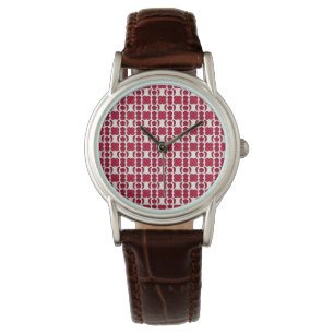 Montre Motif rouge