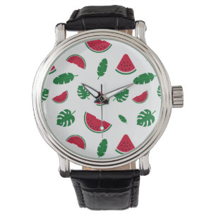 Montre Motif sans couture d'été de pastèque tropicale