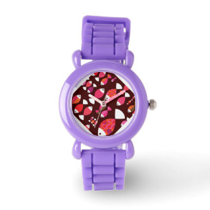 Montre motif sous-marin de poisson rétro Abstrait