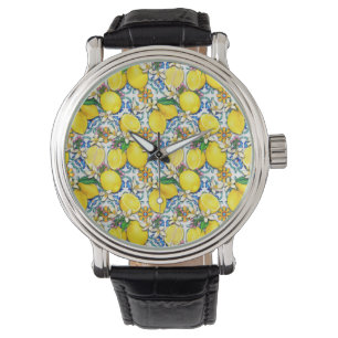 Montre Motif traditionnel méditerranéen aux citrons