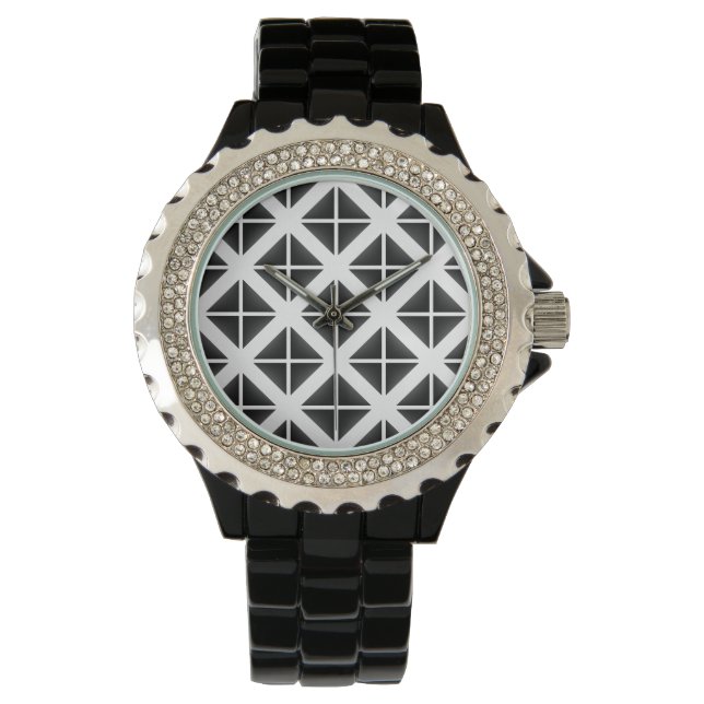 Montre Motif triangle Black Trendy (devant)