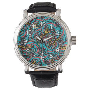 Montre Motif tribal aztèque axolotl Xolotl mythologie boh