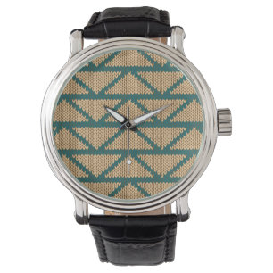 Montre Motif tricoté par style ethnique