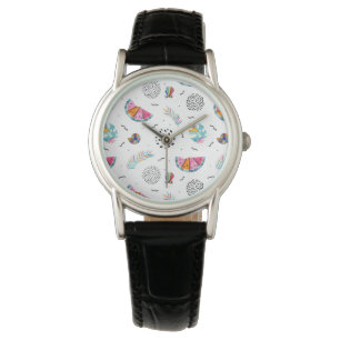 Montre Motif tropical d'été de style de Memphis