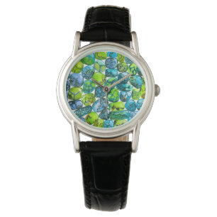 Montre Motif turquoise