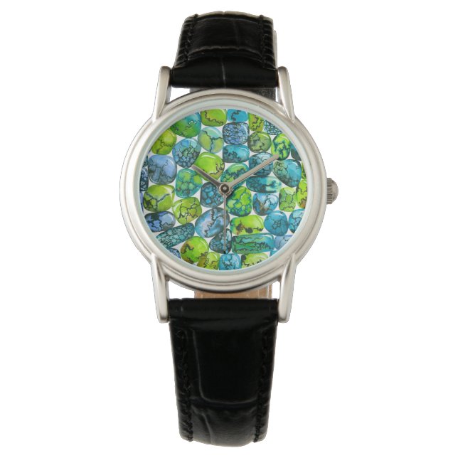Montre Motif turquoise (devant)