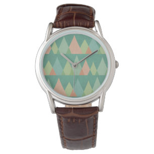 Montre Motif turquoise de triangle d'étape de Geo de