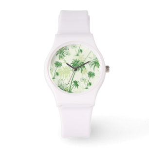 Montre Motif vert de palmier