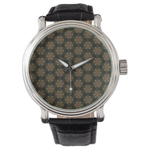 Montre Motif Vintage Brown